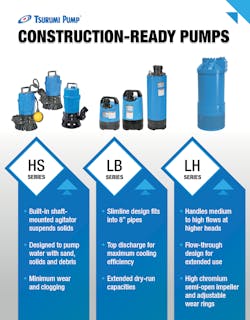 Tsurumi&rsquo;s Construction Ready Pumps 23