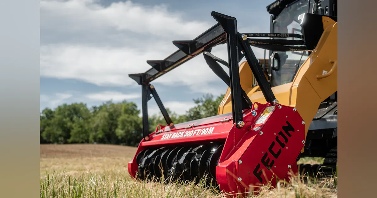 Fecon Machine Fecon’s Standard Flow Mulcher Head Adapts to Skid-Steer and Compact ...