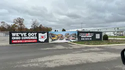Maxim Crane Banner At Columbus Office Nov 23