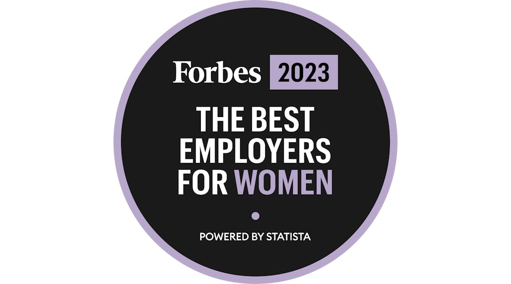 United Rentals Forbes Best Employers For Women &apos;23 Black Circle