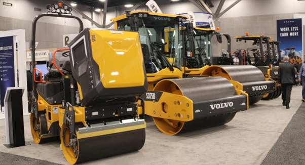 67e34178d7103d4215d0cbd6 Volvo Compaction Roller At World Of Asphalt 3251