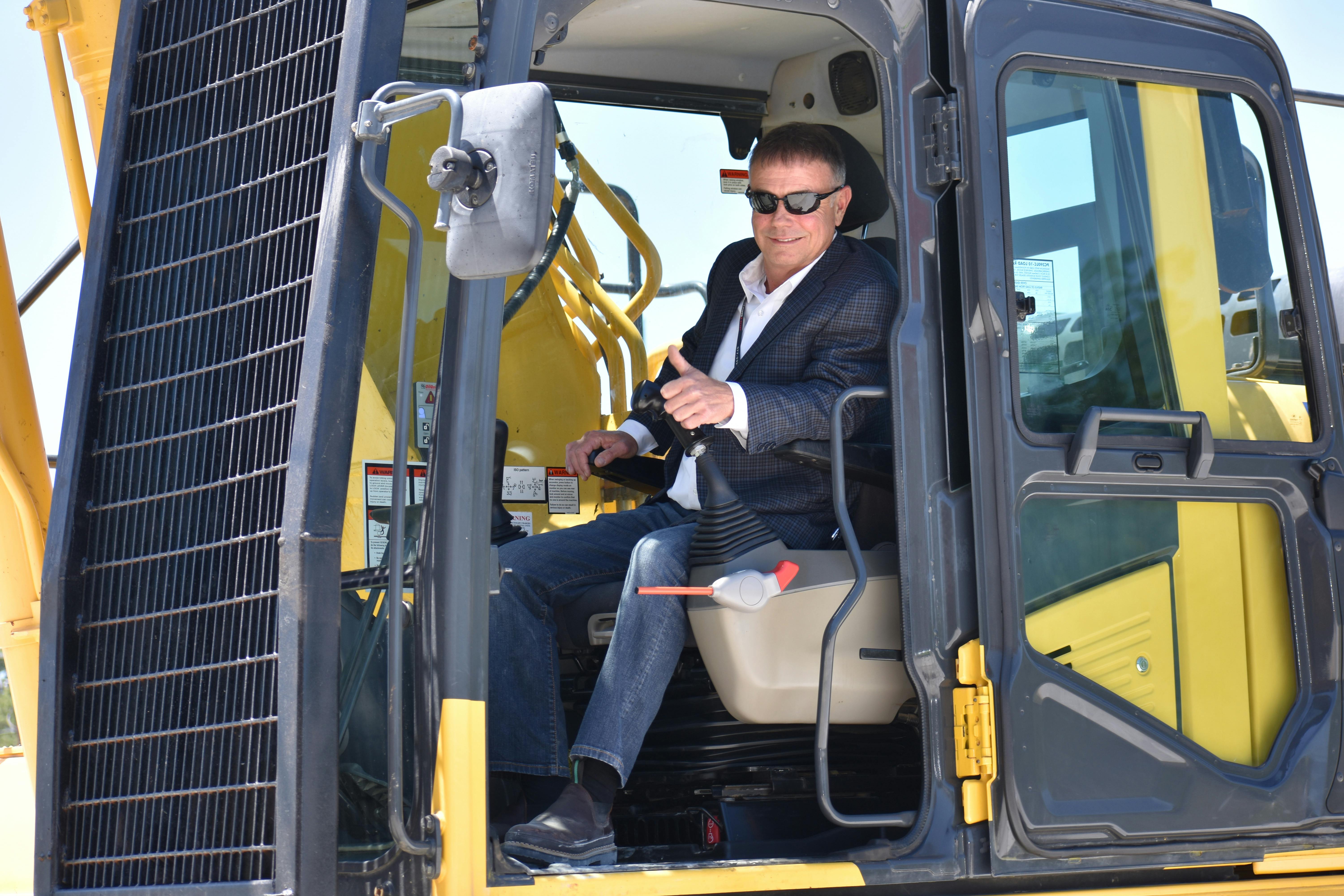 Bottom Line founder and CEO is still comfortable operating equipment, as he's done his whole life.