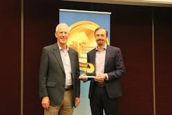D. Reid Wilson, N.C. department of Environmental Quality, (left) shares the award with Stephen Kelly, Hyster Yale Material Handling. D. Reid Wilson, N.C. department of Environmental Quality, (left) shares the award with Stephen Kelly, Hyster Yale Material Handling.