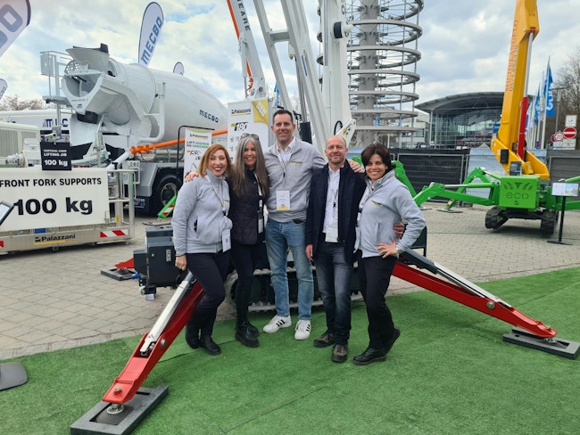 Palazzani and Lolex staff at Bauma in April, developing their collaborative relationship.