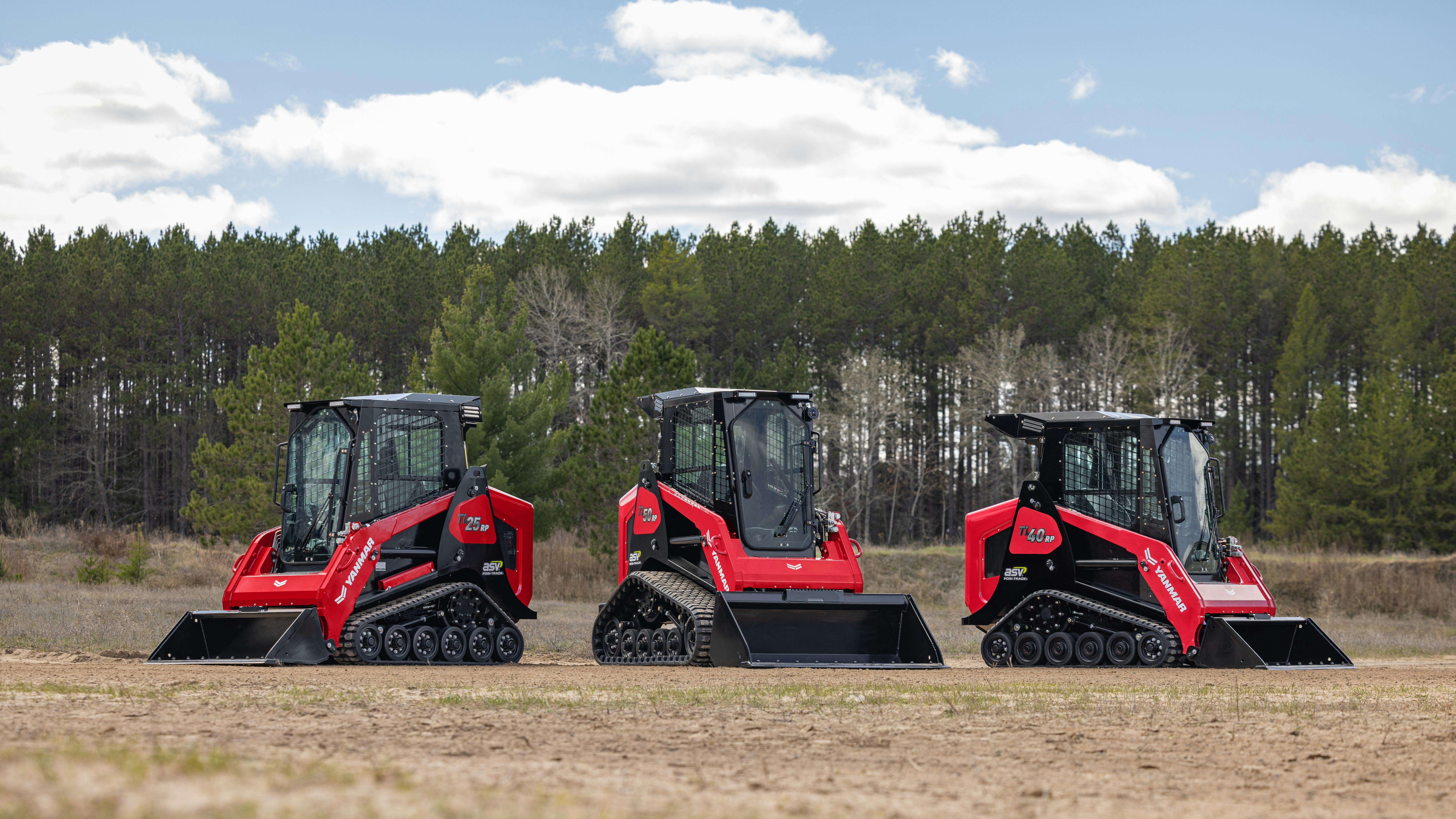 Yanmar's lineup of three new compact track loaders.