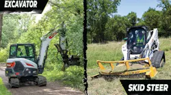 Excavators and skid-steer loaders both play vital roles in landscaping. The nature of the job usually determines which is more effective for a particular task.