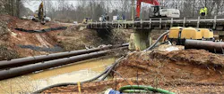 PSS Pumps, newly acquired by Holland Pump Co., on a job site.