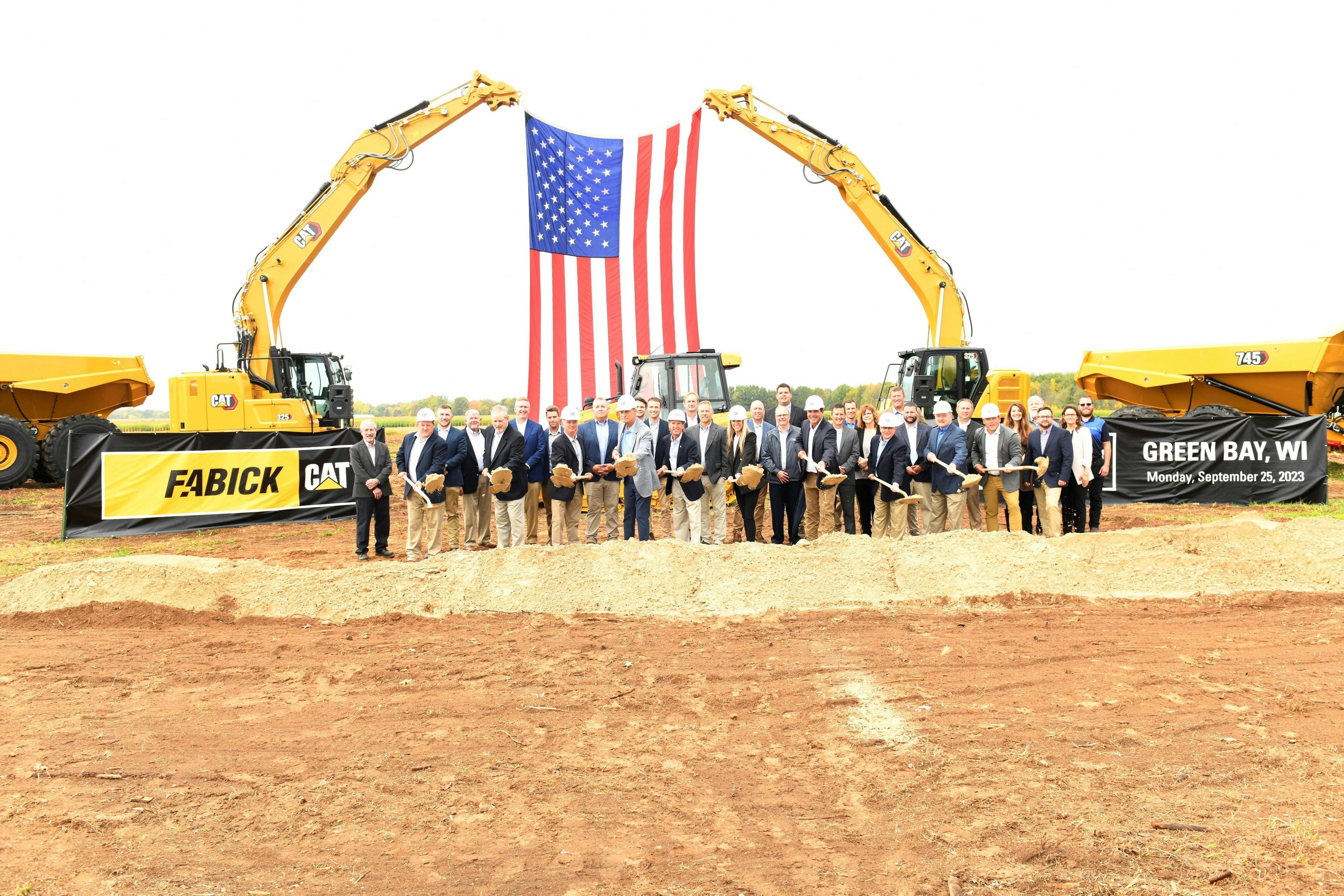 Groundbreaking at Fabick Cat's Green Bay, Wis., dealership in 2023.