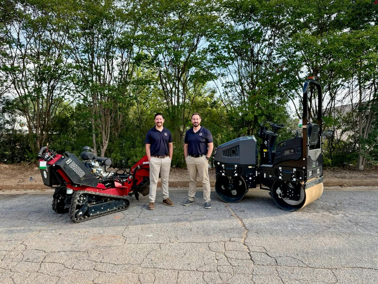 Cooper Douville, left, and Josh Nickell, both grew up around their dads' rental companies and now have teamed up to grow Northside Tool Rentals' presence throughout metro Atlanta.